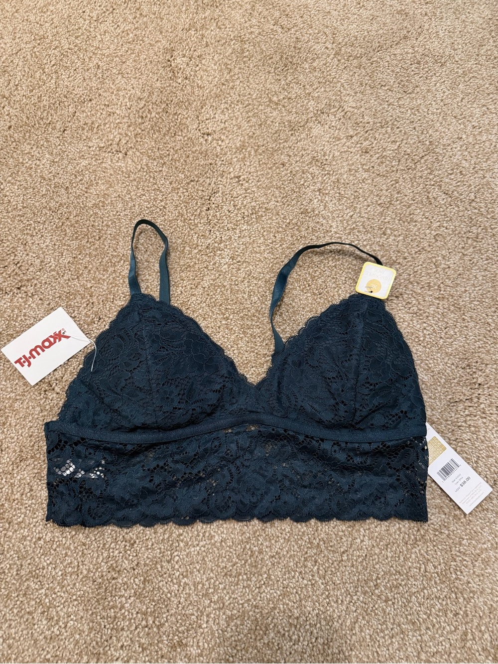 NWT Dark Green Lace Bralette